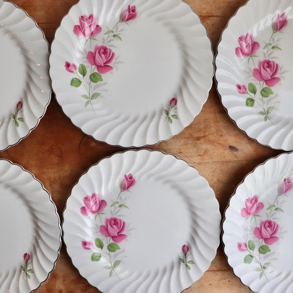 Vintage Set of 6 Small Snowhite Regency Plates English China by Johnson … - Picture 5 of 8